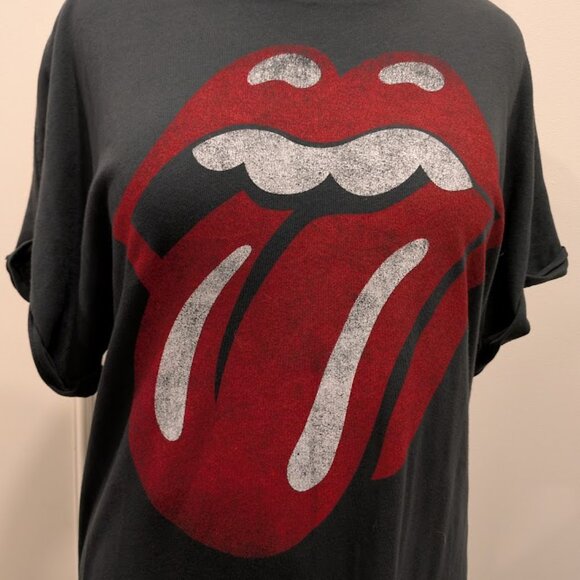 NWT FREE PEOPLE x Daydreamer XL Rolling Stones Shirt Dress w/ Side Slit - Picture 5 of 6